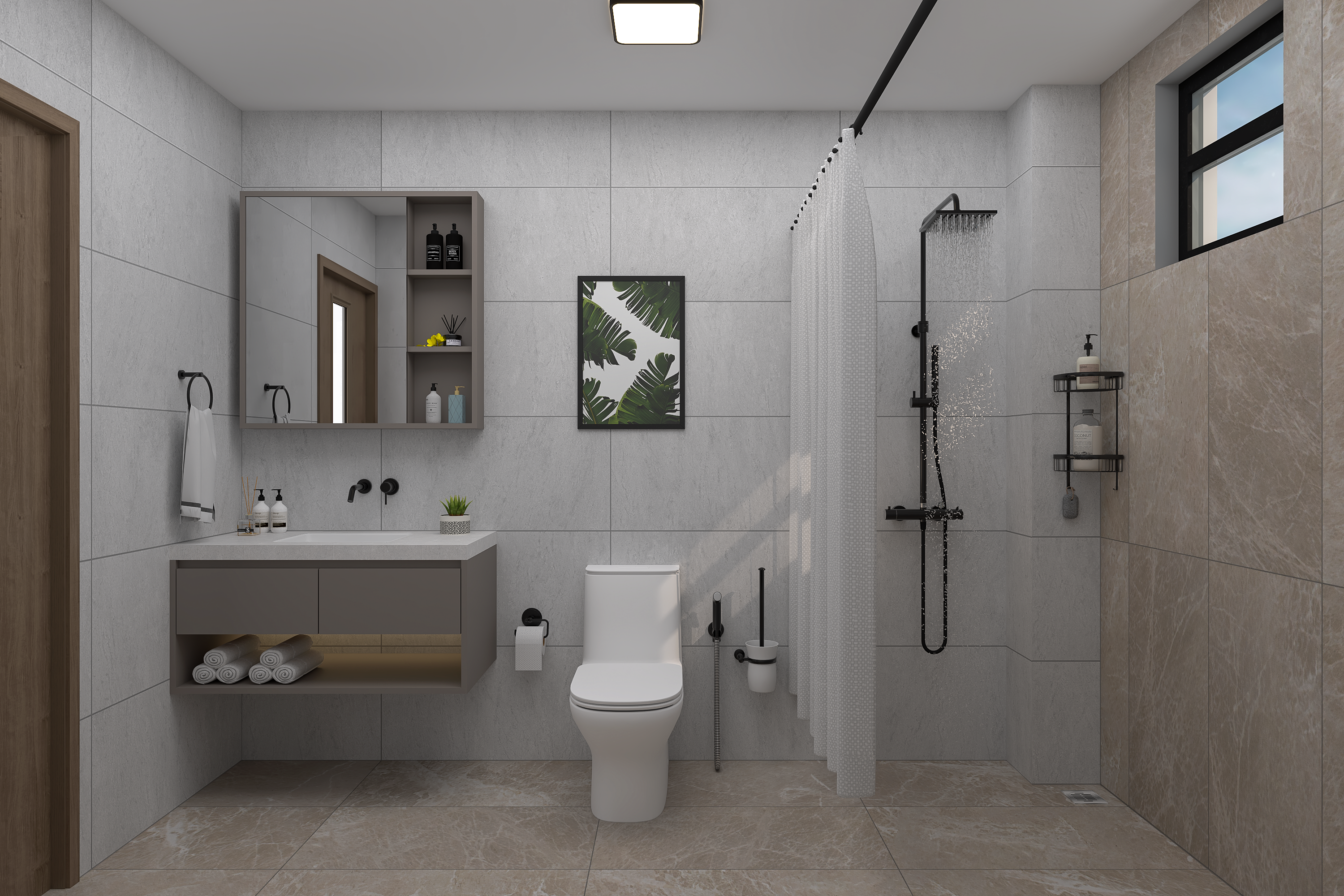 Modern bathroom render